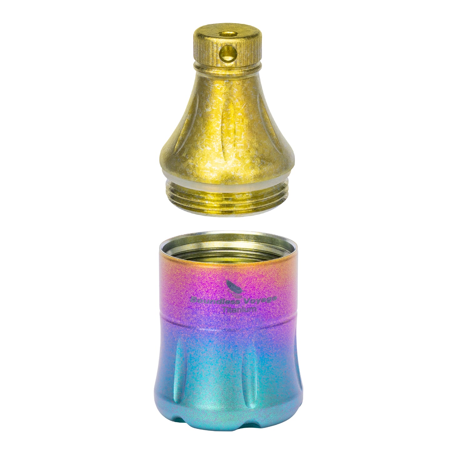 Boundless Voyage Titanium Pill Container Waterproof Keychain EDC Mini Case for Travel Camping Ti9006A