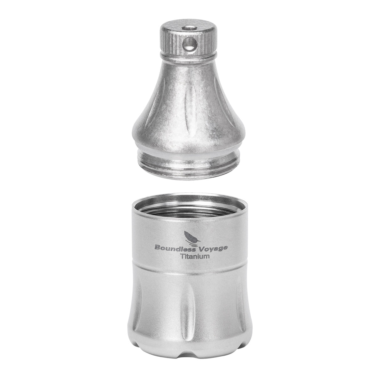 Boundless Voyage Titanium Pill Container Waterproof Keychain EDC Mini Case for Travel Camping Ti9006A